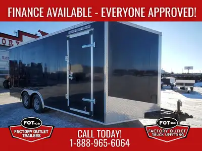 Welcome to Factory Outlet Trailers! NEW Factory Outlet 8.5x18ft Enclosed Cargo Trailer - Rear Ramp D...