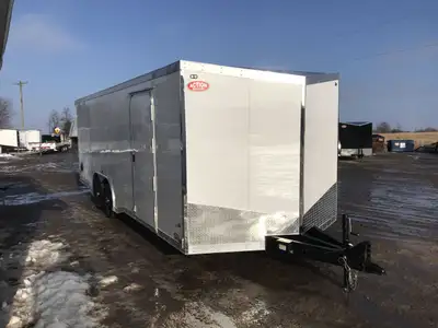 IRON SERIES 8.5' X 20' CARGO/ AUTO HAULER TRAILER WITH FENDER SKIRTING, 10,000LB GVWR, RAMP DOOR AND...