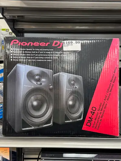 Pioneer DJ DM-40D-D Active Desktop Monitors Advanced design for higher quality sound Class D amplifi...