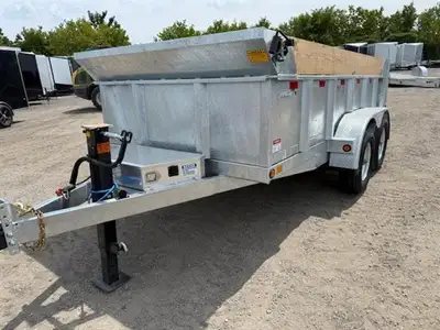 2026 Canada Trailer 6x12 Tandem axle Galvanized dump trailer GVWR 9980lbs with cargo capacity of 650...