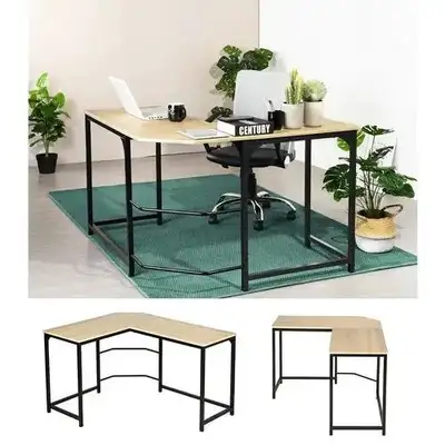 L Shaped Computer Desk PC Laptop Table Wood Workstation, View more
