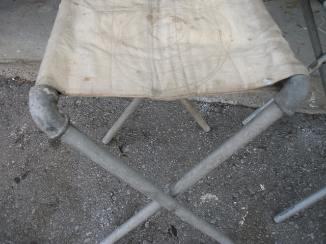 Three vintage heavy duty Folding Camp Stools in Patio & Garden Furniture in Belleville - Image 3