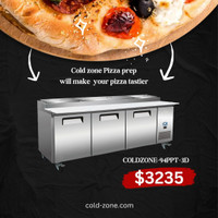 Brand New Pizza prep Refrigerated 94"COLD ZONE $3235 All Ontario