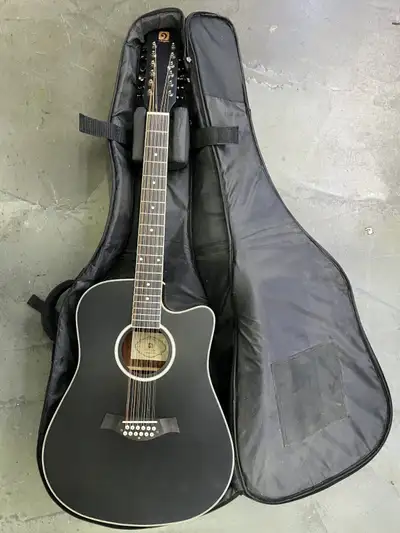 Vangoa Basic VGE12-2 12 String Electric/Acoustic Guitar w/ Case, View more