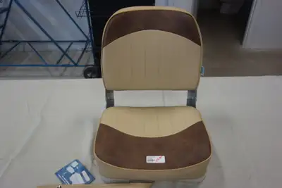 Wise economy fold-down boat seats feature a high-impact plastic frame covered by polyurethane foam c...