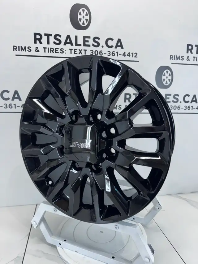 20x8.5 GMC CHEVY Replica Rims 8x180 2500 3500 Gloss Black in Tires & Rims in Calgary - Image 4