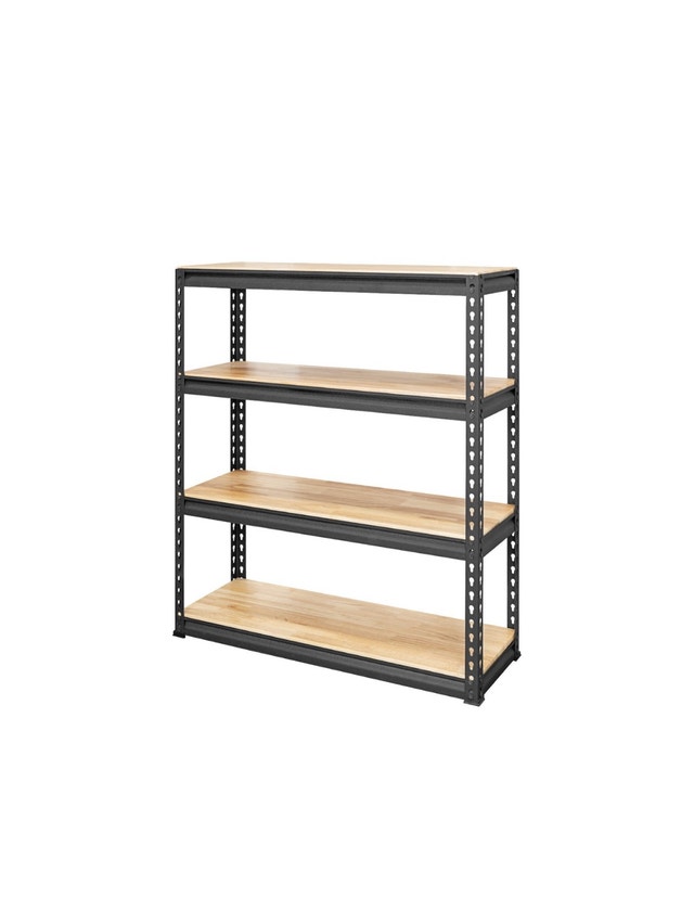 4Tier Adjustable Shelving Unit in Black New Bookcases & Shelving