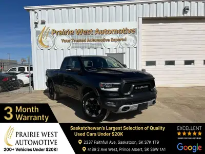 Welcome to Prairie West Automotive. This 2019 Ram 1500 Rebel Extended Cab with a 3.6L V6 offers a bo...