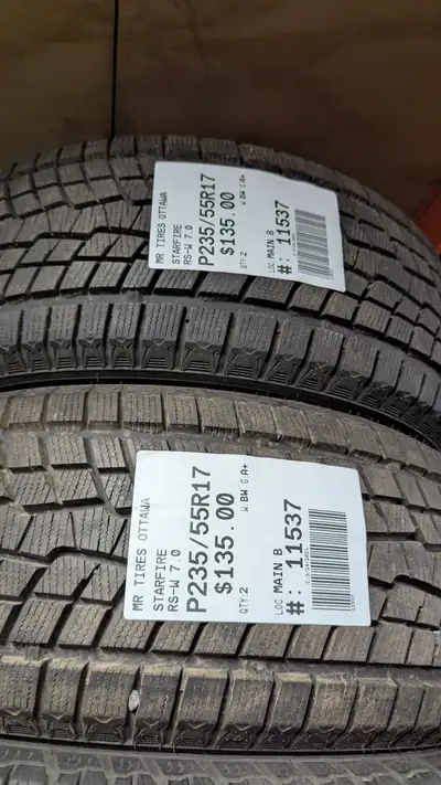 PAIR OF 2X P235/55R17 235/55/17 STARFIRE RS-W 7.0 TAG # 11537 ** Please read details below ** MR. TI...