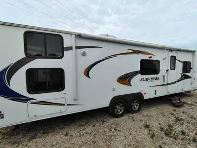 The 2012 Surveyor 294 is a Forest River travel trailer, specifically the Surveyor Select model, iden...