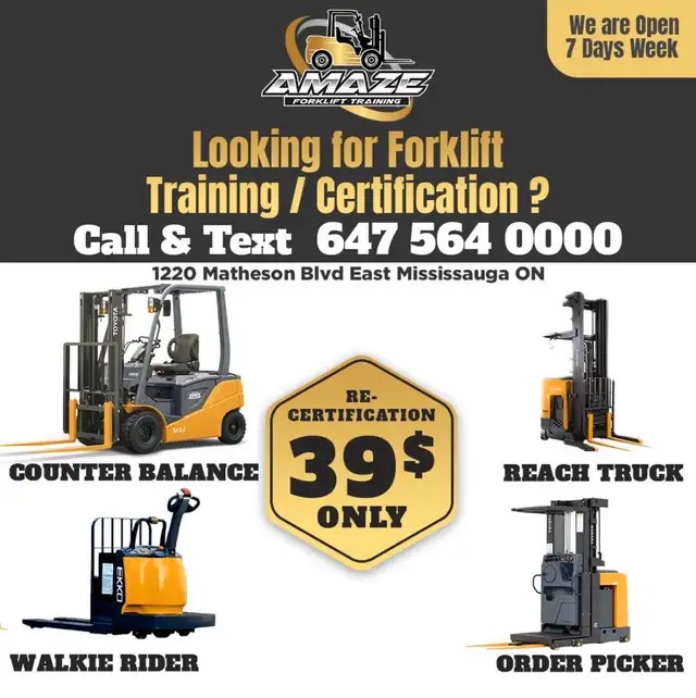 Forklift Training & Certification Start 39 Job Asst. General