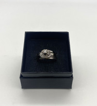 10KT White Gold Custom Made Diamond Ring w Appraisal $590