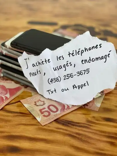 Vous avez un iPhone qui est usage, endommager ou neuf et vous ne savez pas quoi en faire? Nous payon...