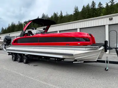 Year: 2023 Length: 30' TBL Color: Red Hours: New Options: Tri toon, painted fibreglass walls, snap i...