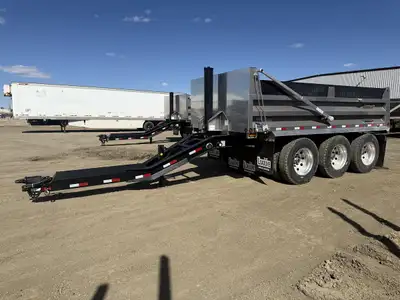 AMVIC licensed business DLR-GP140 2025 Load Line 17' Triaxle Pony Pup Gravel Trailer 8’W x 17’L squa...