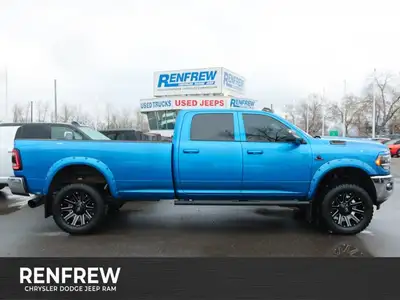 This 2020 Ram 3500 Big Horn is finished in the Hydro Blue Pearl, no-accident truck that has been upg...