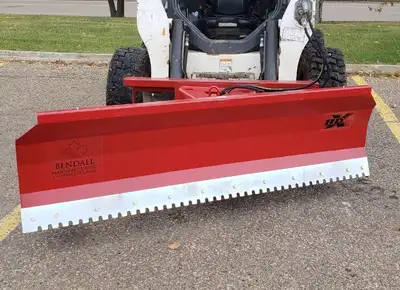 2-Way Bendall Hydraulic Skid Steer Snow Plow Attachment 84", 96", 104", 110" Blade Options Conquer W...