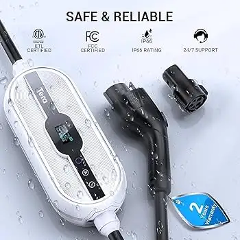 Tera Electric Car Charger for Tesla: Level 2 Level 1 Portable EV, View more