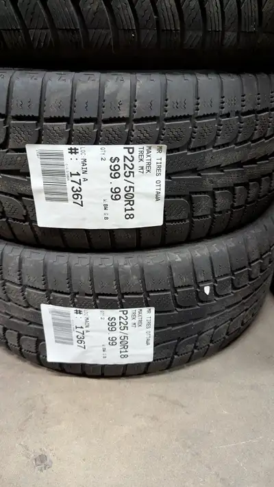 PAIR OF 2X P225/50R18 225/50/18 MAXTREK TREK M7 TAG # 17367 ** Please read details below ** MR. TIRE...