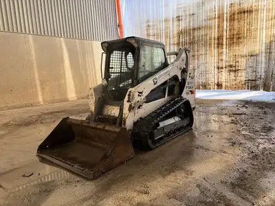 2017 Bobcat T590 compact track loader, 2410 hours, a/c cab - missing door, 2 speed, 62in. SMOOTH 201...