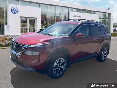 Experience enhanced visibility and an open-air feel in this stunning red 2021 Nissan Rogue SV, featu...