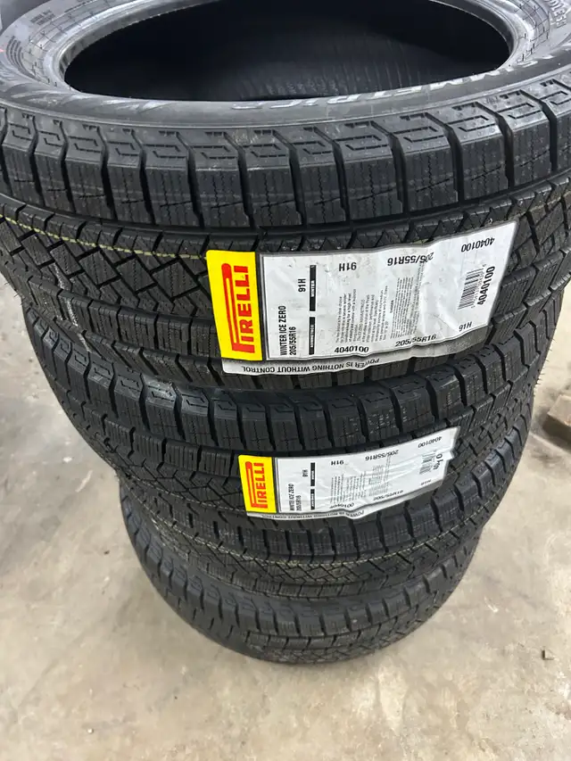 4 Brand New Pirelli Ice Zero Asimmetrico 205/55R16 Winter Tires in Tires & Rims in Ottawa - Image 3