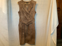LE CHATEAU Suede-Look Lined Sleeveless Dress (S/M) Like New!
