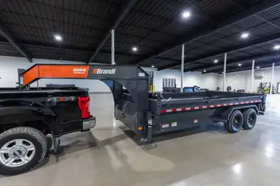 Brandt Work Ready 8 and 11 Ton, 14’ or 16’ Dump Trailer Available in Goose Neck or Bumper Model: UBD...