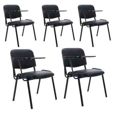 BRAND NEW - HNY Black Tablet Arm Chairs Set of 5... LOT# 138, View more