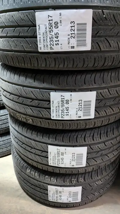 SET OF 4X CONTINENTAL CONTIPROCONTACT TAG # 21213 Size: 235/55/17 235/55/17 Excellent condition Pres...