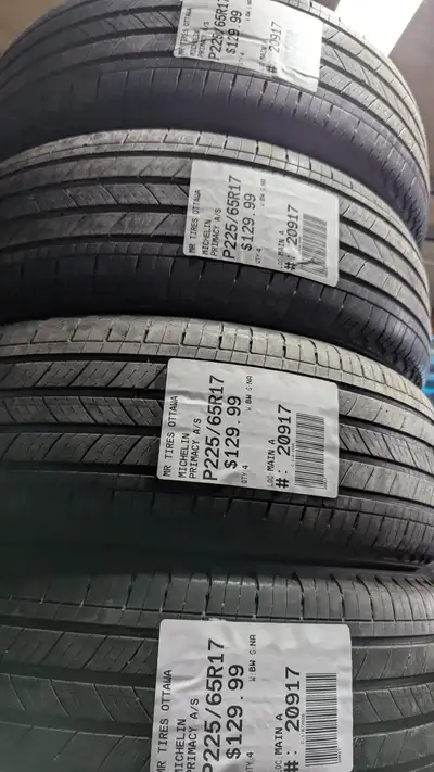 SET OF 4X MICHELIN PRIMACY A/S TAG # 20917 Size: 225/65/17 225/65/17 Excellent condition Pressure te...