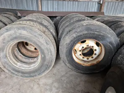 Selection of 425/65R 22.5 Tires on Varies Rims $200 Each Check out our Website for Other Parts, Cont...