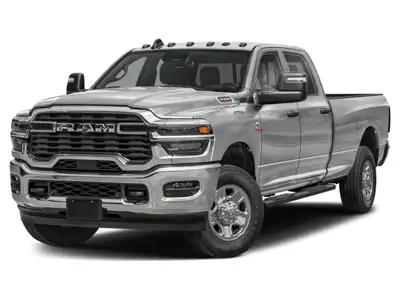 Experience the impressive 2026 Ram 3500 Laramie, a stunning Silver truck equipped with a robust 4x4...