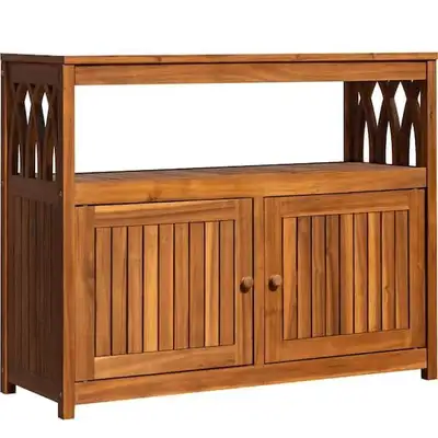 BRAND NEW - Natural Brown Acacia Wood Outdoor Storage Cabinet..., View more