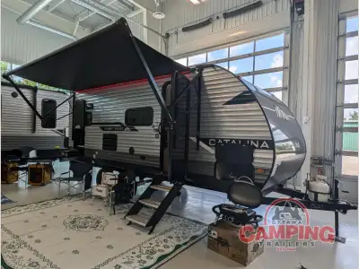 Coachmen Catalina Summit Series 7 travel trailer 184RBS highlights: Rear Corner Kitchen Murphy Bed B...