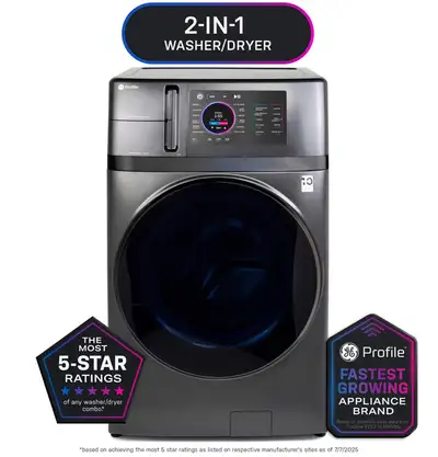 WASHER DRYER COMBINATION 28" GE PROFILE OPEN BOX.MODEL.PFQ97HSPV, View more