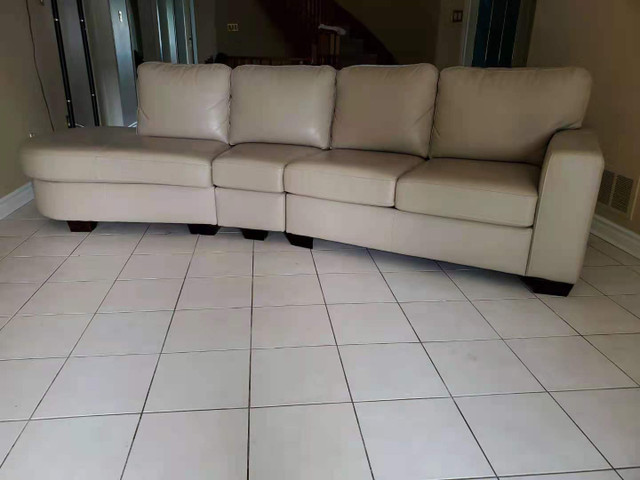 Custom Made 100% Genuine Leather Sectional Sofa Paid $6000 in Couches & Futons in St. Catharines