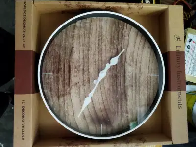 Great gift. Great price. Wall clock - woodgrain face. New, View more