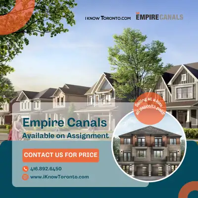 Assignment Sale – Empire Canals, Welland B141-01 Feather Road | Dain City West 3 Beds | 3 Baths | 1,...