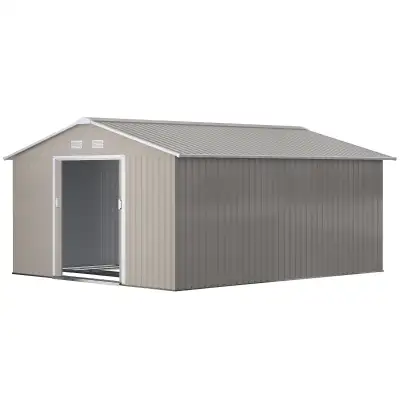 11' x 13' Practical Backyard Garden Storage Tool Shed Double Sli, View more