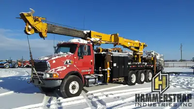 2009 Sterling LT9500 Tridem Digger Derrick Truck w/ Terex Telelect General Mercedes-Benz OM460LA 12....
