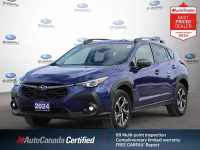 New Price! Sapphire Blue 2024 Subaru Crosstrek Touring AWD Lineartronic CVT 2.0L 16V DOHC APPLE CAR...