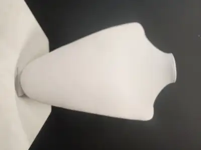 Large White Display for Necklaces/Jewelry, Soft Leather like feel. Easy to clean. Base 4x5" Width 10...