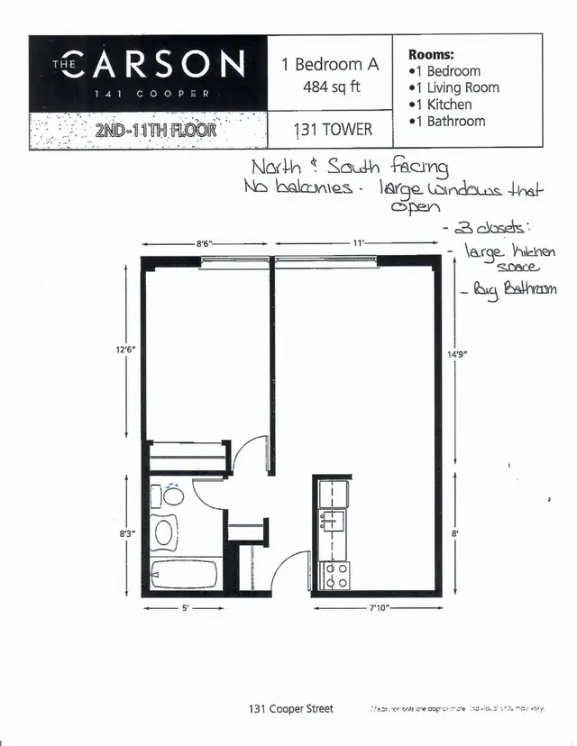 The Carson - 1bdrm Available November 1st