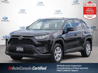 New Price! Odometer is 4003 kilometers below market average! Black 2024 Toyota RAV4 LE |Awd | Backup...