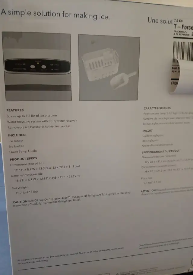 Insignia Portable Ice Maker (NS-IMP26SL0) - Silver for sale in Other in Bedford - Image 8