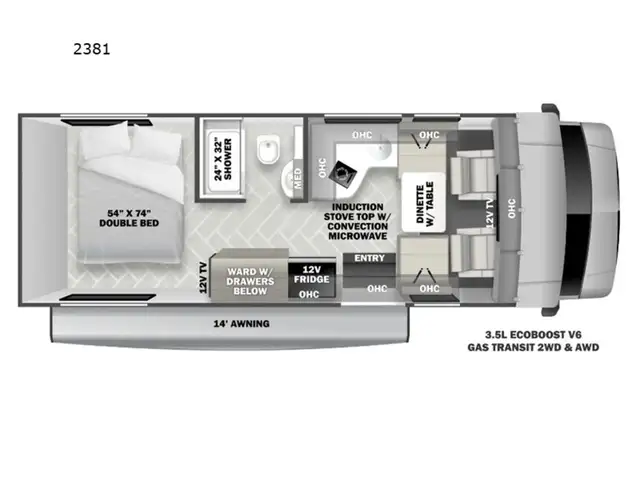 2021 Forest River Sunseeker Forester 2380 B+ DIESEL Full paint in RVs & Motorhomes in Laval / North Shore - Image 4