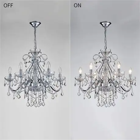 ANJIADENGSHI Modern K9 Crystal Raindrop Chandelier Lighting LED in Indoor Lighting & Fans in Mississauga / Peel Region - Image 3