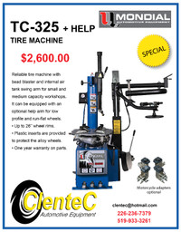 TIRE CHANGER with Helper Arm - $2600.00