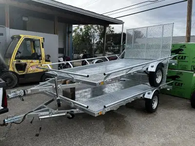 2026 Marlon Rat-03 12' single axle utility trailer. Galvanized, LED lights, 6' 6" wide. Financing av...